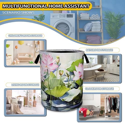 Elegant Foldable Laundry Basket for Home Office and Travel