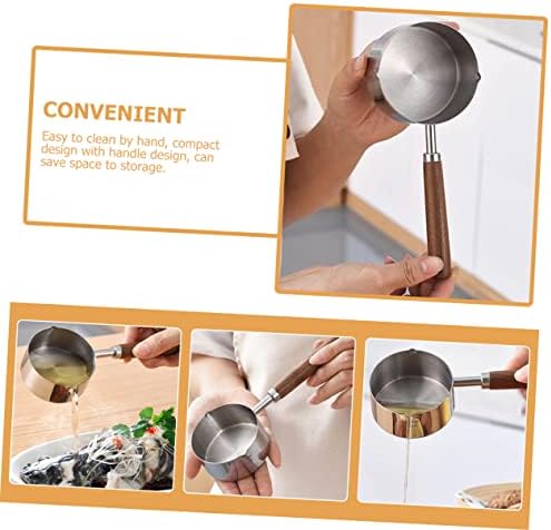 VINTORKY Stainless Steel Saucepan with Handle Ergonomic Design for Kitchen Use