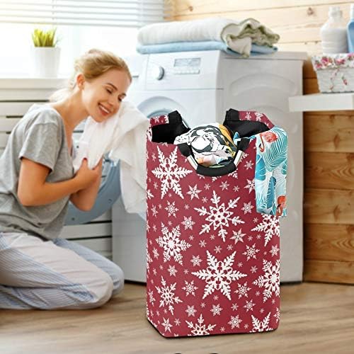 Susiyo Christmas Snowflakes Collapsible Laundry Basket