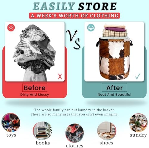 Unique Retro Cows Print Foldable Storage Organizer for Home Car