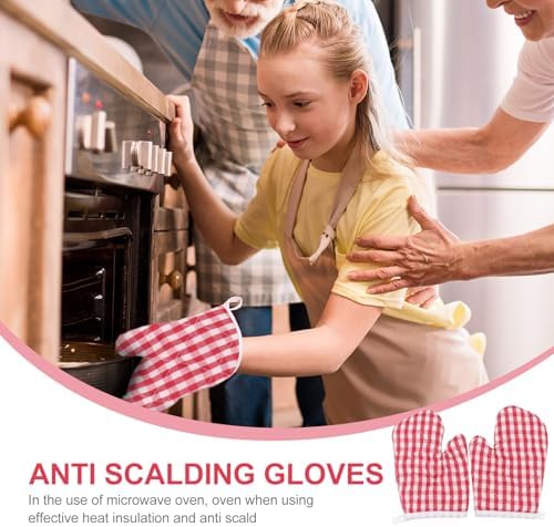 2-Piece Christmas Oven mitts for Kids BBQ equipments