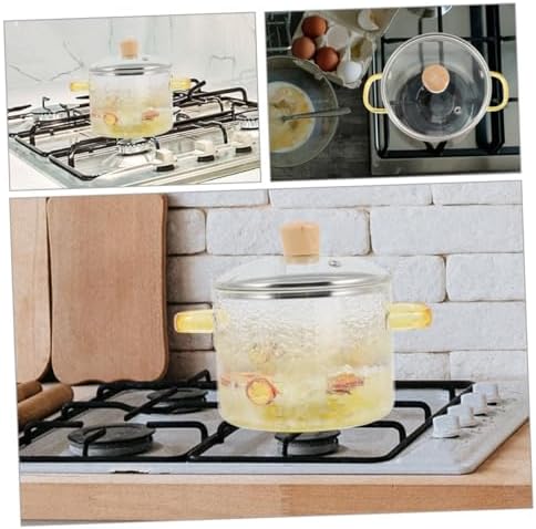 Sturdy Glass Stockpot with Lid 1600ml
