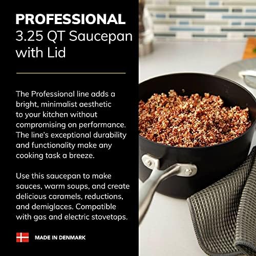 SCANPAN Professional 325 qt Durable Nonstick Saucepan with Lid