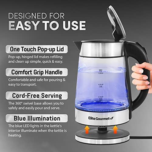 BPA-Free Electric Tea Kettle with Effortless Boil Down the Run