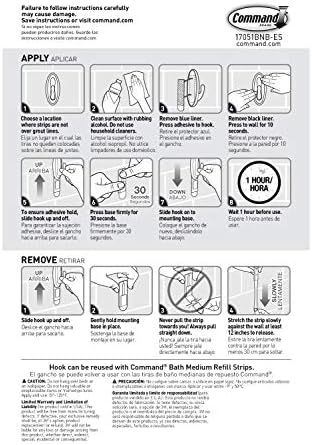Command Medium Bath Hooks 2 Pack Damage Free