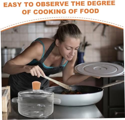 Luxshiny 2-Piece Glass Cookware Set