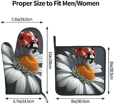 Cute Ladybug Oven Mitt Set