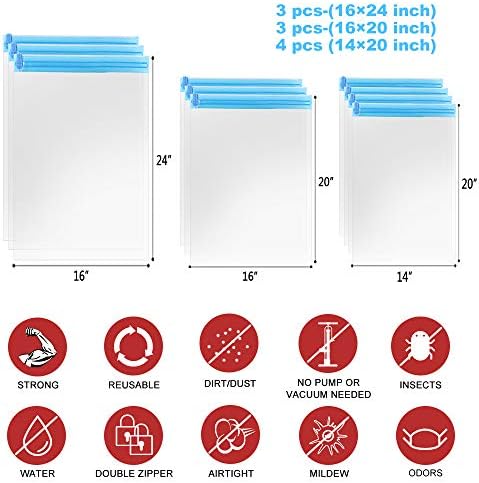 10-Piece Vacuum Storage Travel Bag Ease