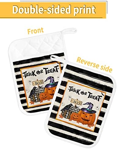 Spooky Halloween 5PCS Pot Holders Set with Pockets