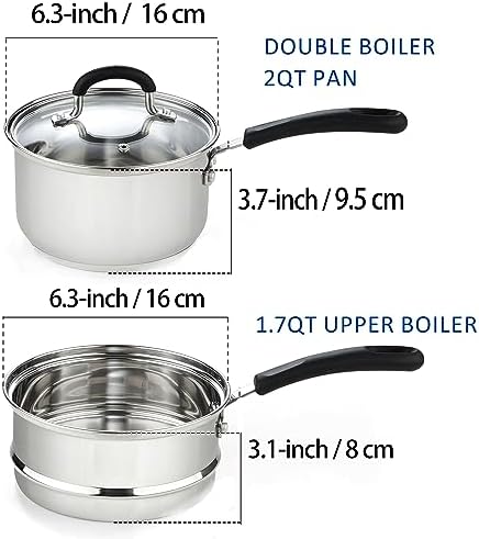 2-Quart Long Handle Double Boiler