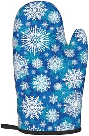 Winter Snowflakes Oven Mitts and Pot Holders 2-Piece Set