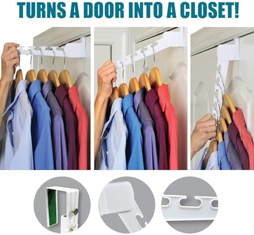 Freestanding over-the-door hanger organizer with 3-pack