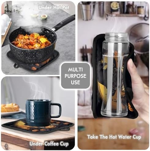 Halloween-Friendly Kitchen Mitts Pot Holders Set