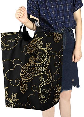 MOYYO Golden Dragon Collapsible Laundry Basket