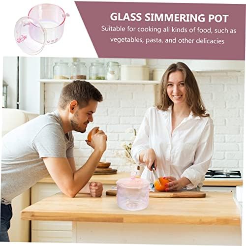 Ergonomic Design Glass Cooking Pot Fast Heat Conduction
