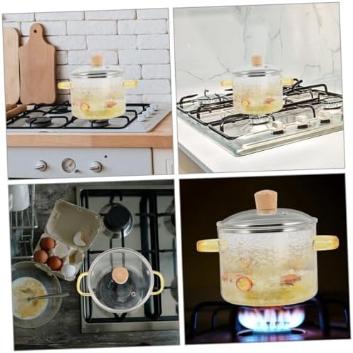 Sturdy Glass Stockpot with Lid 1600ml