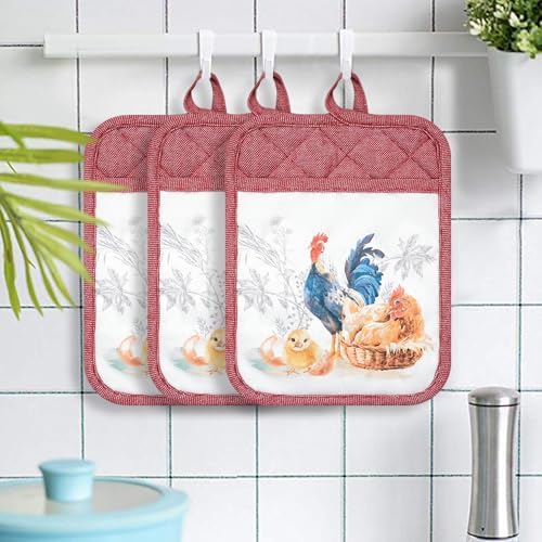 3PK Set silicone heat resistant pot holders
