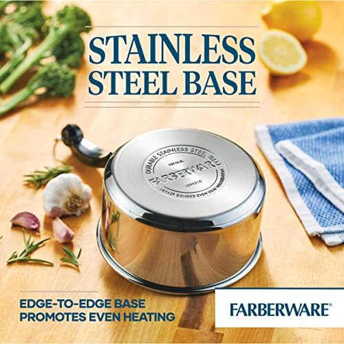 Farberware Classic Stainless Steel Saucepan 1 Quart Silver