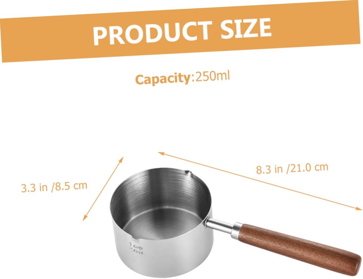 VINTORKY Stainless Steel Saucepan with Handle Ergonomic Design for Kitchen Use