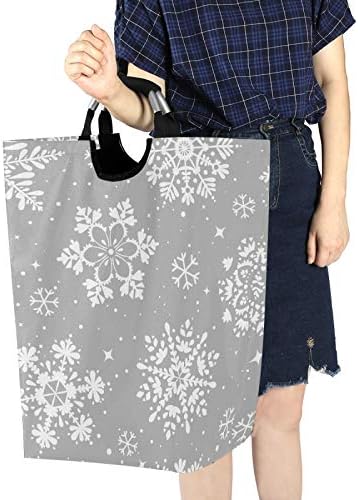 SUSIYO Winter Laundry Basket with Snowflakes Design