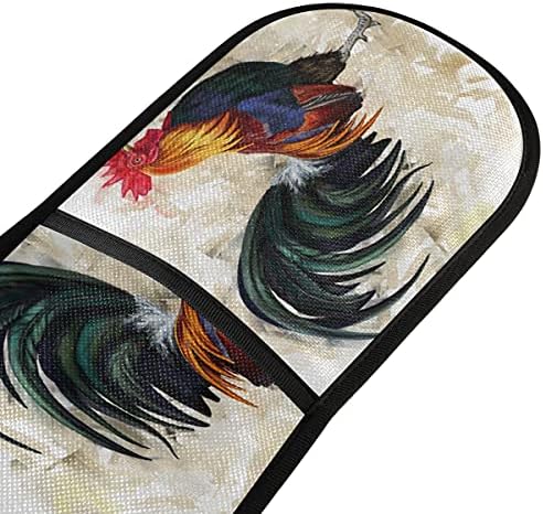 Rooster Oven Mitts - Durable Design