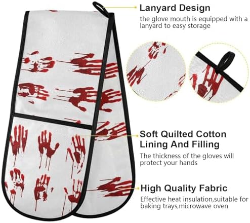 Fygkpt Bloodied Halloween Oven Mitts Set