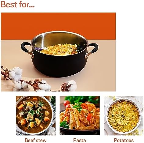 Meyer 5 qt Stainless Steel Dutch Oven Sleek Matte Black Design