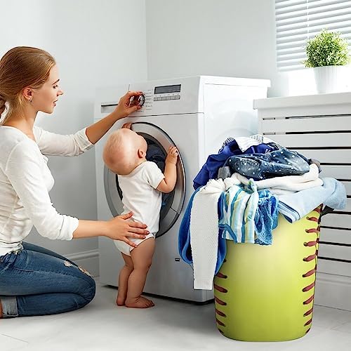 MEIKKOQuick-Access Yellow Waterproof Laundry Basket for Colleges Families