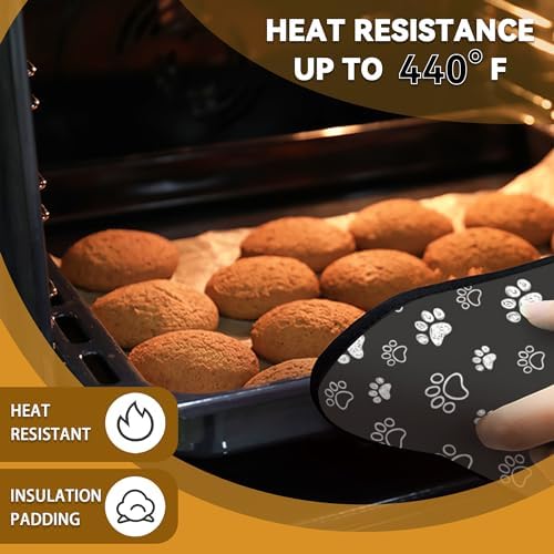 Cute Cat Dog Paw Pot Holder Set for Kitchen BBQ