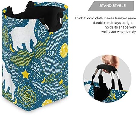 MOYYO Heavy Duty Polar Bear Foldable Laundry Basket