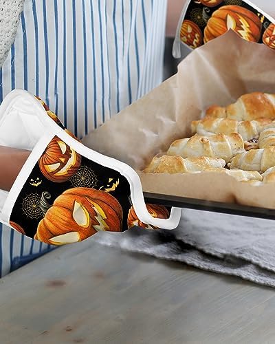 Gehucoxee Halloween Pot Holder Set with Pocket 2 Pack