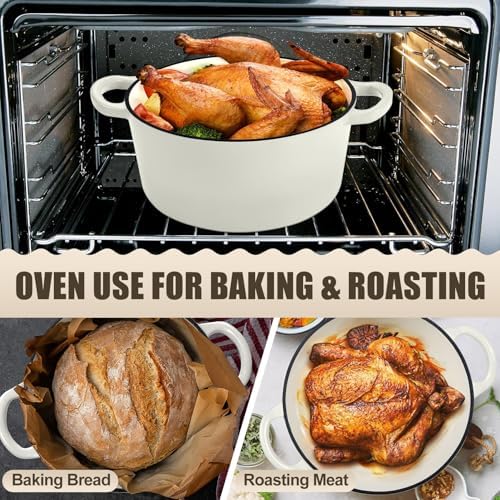 PP CHEF 7QT Enamel Dutch Oven with Lid
