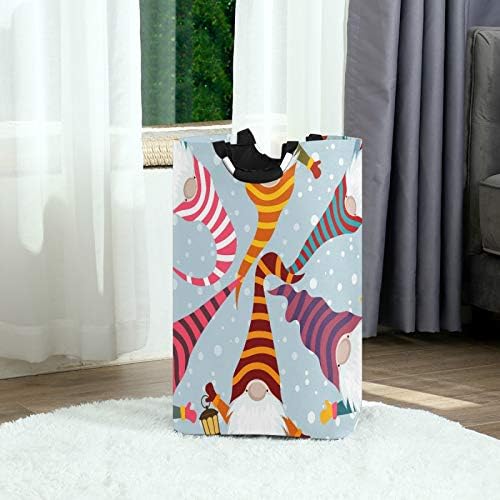Susiyo Foldable Laundry Basket with Handles and Unique Pattern Design