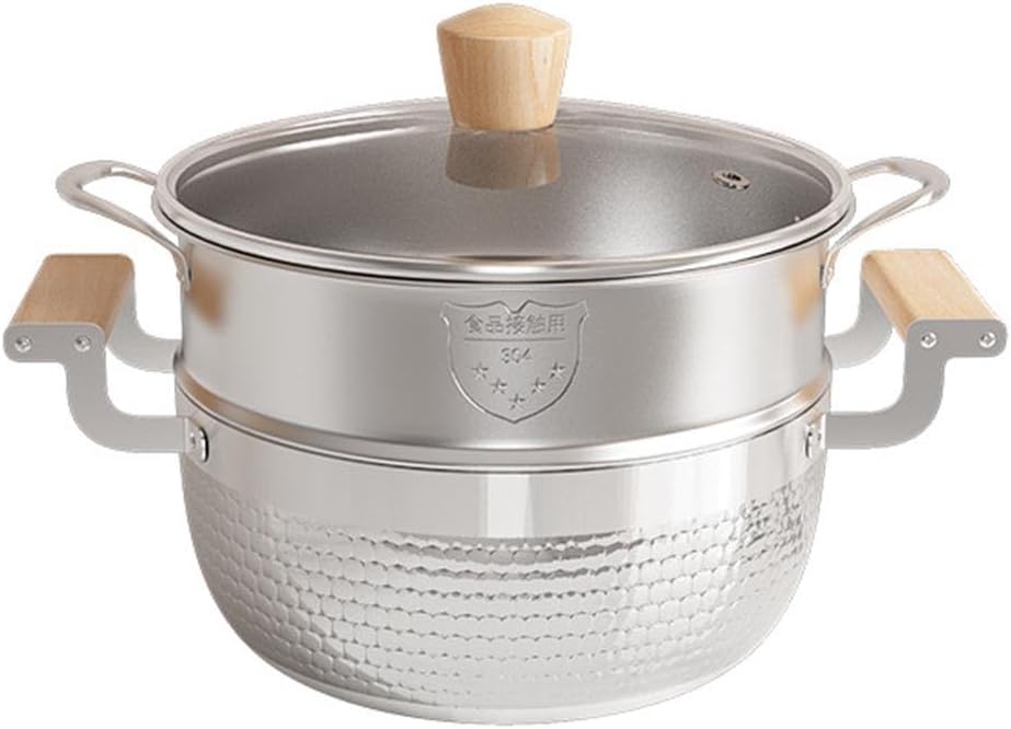 VKEID Tri-Ply Stainless Steel Stock Pot for Oven mitt Required