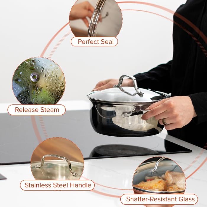 Perfect Cook - Nuwave 12 Vented Tempered Glass Lid