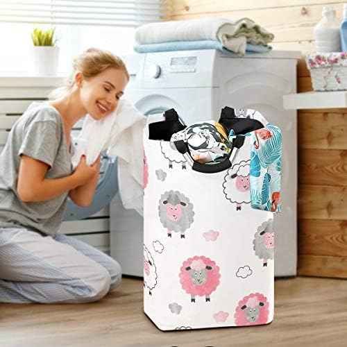 Watercolor Sheep Collapsible Laundry Basket