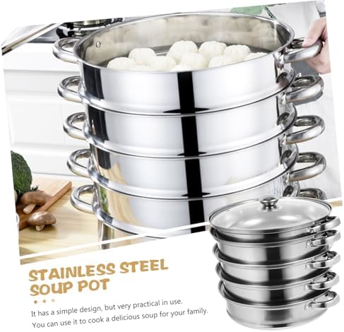 Versatile Stock Pot with Steamer Basket for Cooking Pasta More