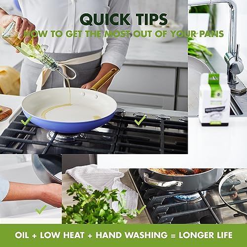 GreenPan Rio 8 10 Skillet Set PFOA-Free Nonstick bakelite Handles