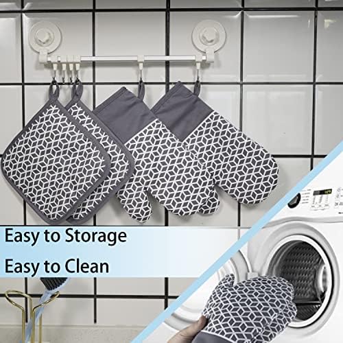 NAVITHOUS 6pc Oven Mitts and Pot Holders Set