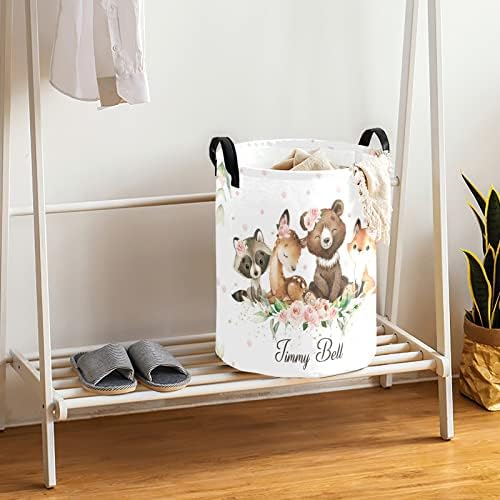 Personalized Floral Laundry Hamper