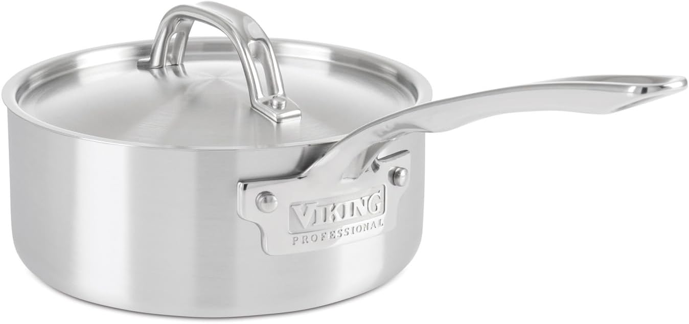 Viking Professional 2-Quart 5-Ply Stainless Steel Saucepan with Lid