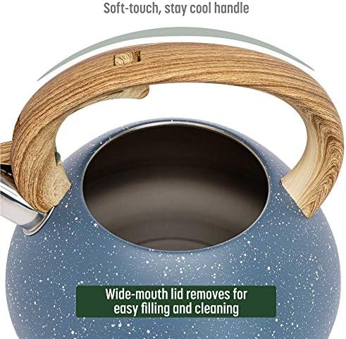 Goodful 25QT Stainless Steel Whistling Kettle with Trigger Spout