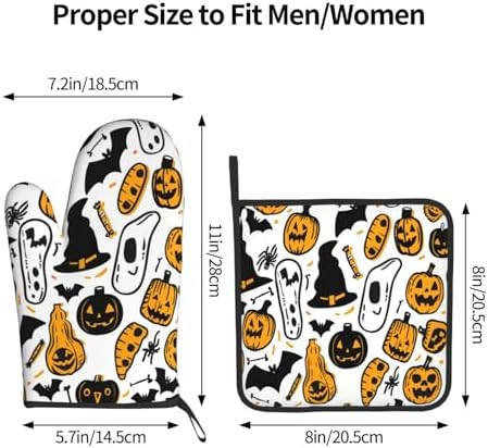 Halloween Oven Mitts Pot Holders Set