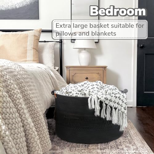 CherryNow - Premier Extra Large Black Laundry Basket