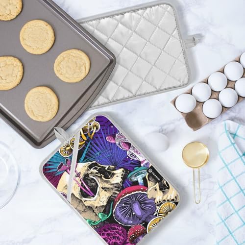 Halloween Mushrooms Pot Holder Non-Slip 2Pcs Set
