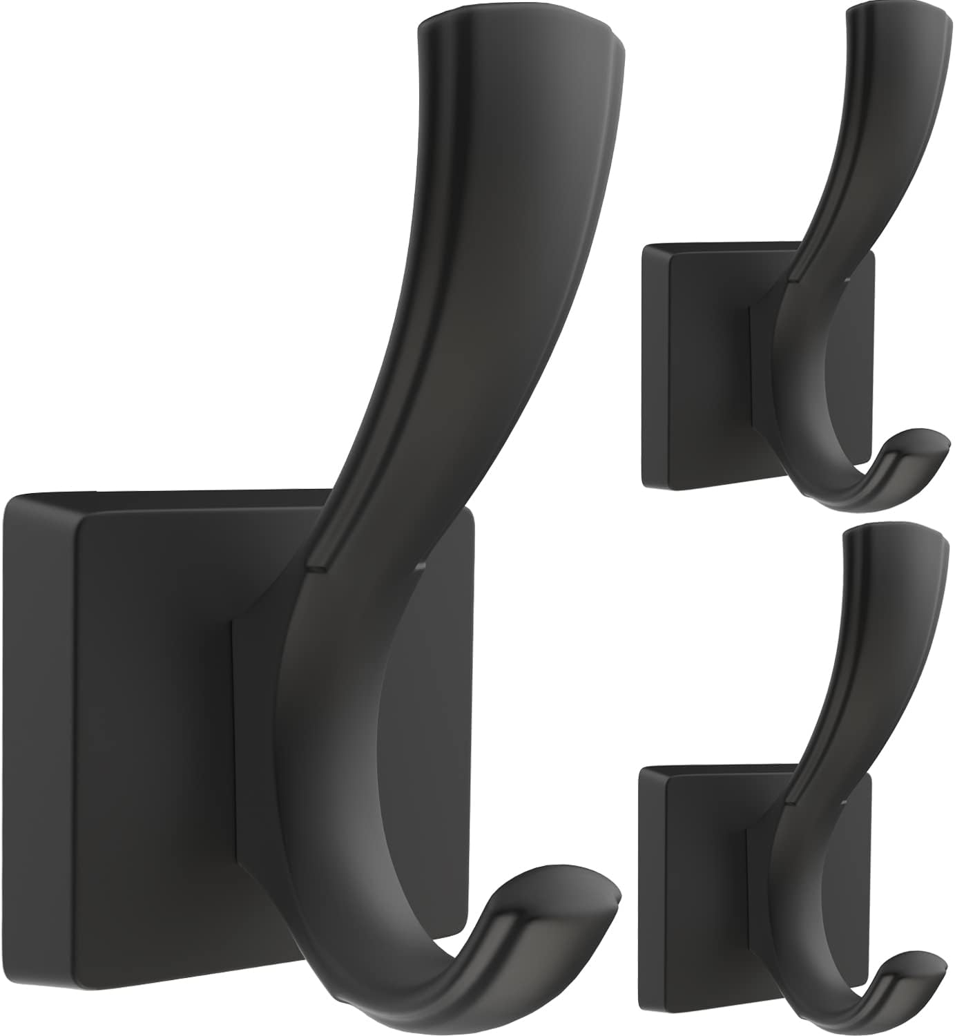 TOFIIGREM 3 PACK BLACK TOWEL HOOKS STURDYB Kind