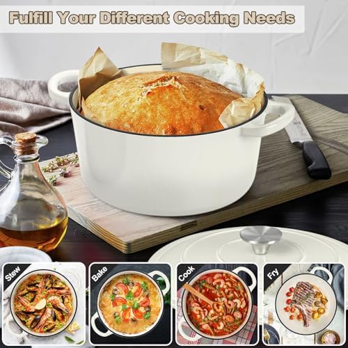PP CHEF 7QT Enamel Dutch Oven with Lid