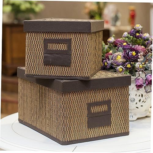 BESTonZON Non-Woven Fabric Foldable Washer with Lid Organizer