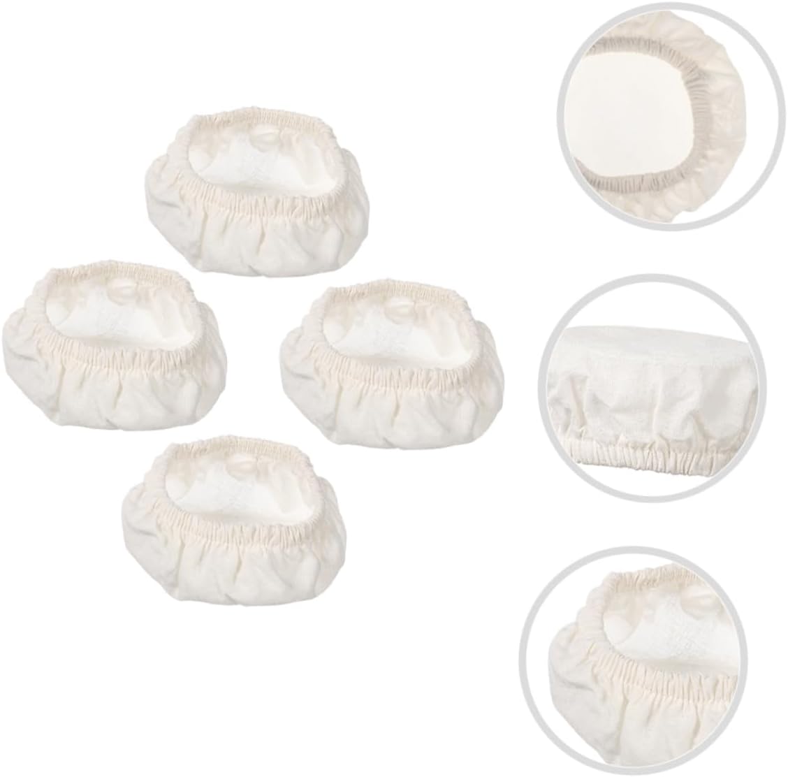 4pcs Beige Cotton Canning Jar Lids Covers Wide Mouth Jar Protectors