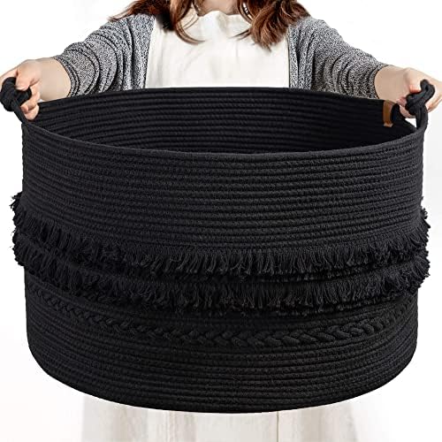 CherryNow - Premier Extra Large Black Laundry Basket